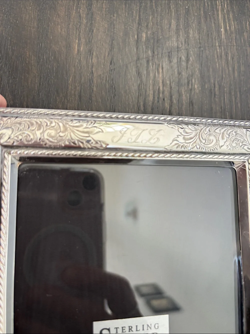 Vintage The 925 Inc. Nostalgia sterling 5x7”frame,floral,double rope border